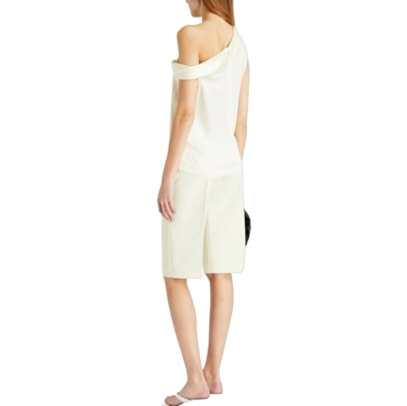 3.1 Phillip Lim One-Shoulder Sleeveless Top, Size 10, Cream, NWT - Picture 2 of 14